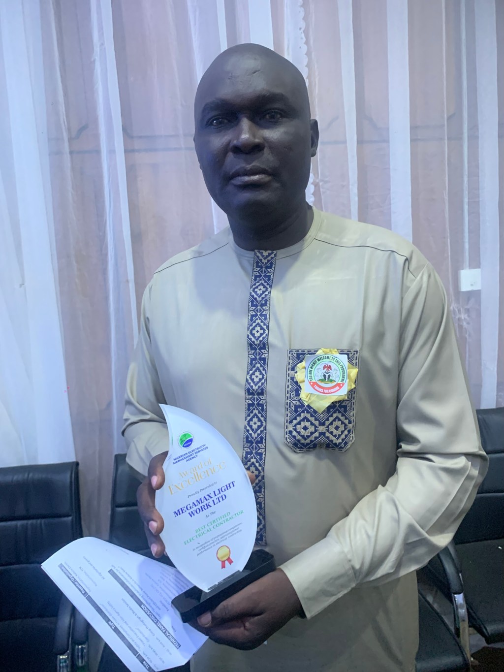 NEMSA Honours Megamax Light Works Limited with Award of&nbsp;Excellence