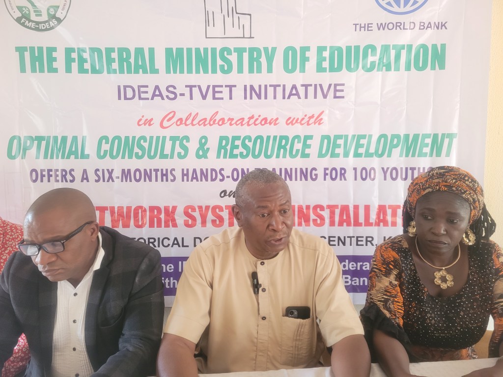 1500 to Be Trained in Various Skills Under FG’s IDEAS–TVET Programme in Kaduna- says Dr. Akoh